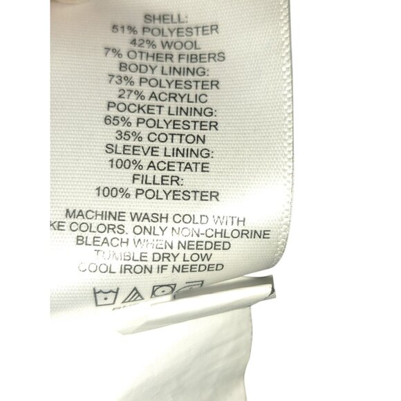 Express Womens Wool Blend Plaid Jacket Shacket Black/White L Button Front - Picture 3 of 8